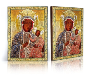 IKONA MATKA BOŻA CZĘSTOCHOWSKA W SUKIENCE DIAMENTOWEJ