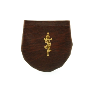 Etui na różaniec, rzep, brązowe