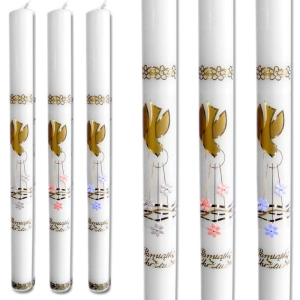 Świeca do Chrztu Świętego, złota 4807