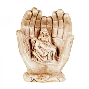 Figura - Pieta w dłoniach14 cm