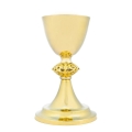 Kielich z ażurowym - złoconym łącznikiem