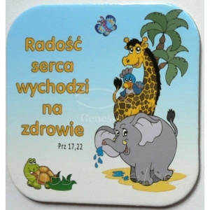 PODKŁADKA KORKOWA 33 - SŁOŃ I ŻYRAFA