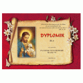 Dyplomik za udział w katechezie w klasie "0" - Pan Jezus Dobry Pasterz