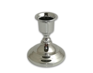 Lichtarz tradycyjny srebrny 7,5 cm