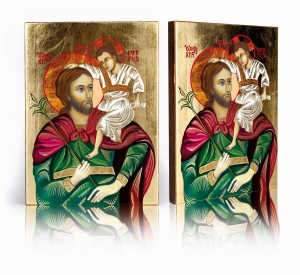 IKONA ŚWIĘTY KRZYSZTOF Z DZIECIĄTKIEM