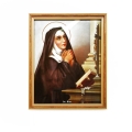 OBRAZEK ŚWIĘTEJ RITY W DREWNIANEJ RAMCE ZA SZKŁEM