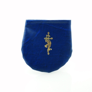 Etui na różaniec, rzep, niebieskie
