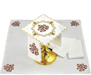 Bielizna kielichowa haftowana - komplet 038