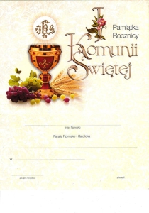 PAMIĄTKA ROCZNICY I KOMUNII ŚWIĘTEJ