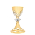 Kielich zdobiony srebrną - ażurową koszulką