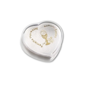 Pudełko na różaniec w kształcie serca - Pamiątka Pierwszej Komunii Świętej
