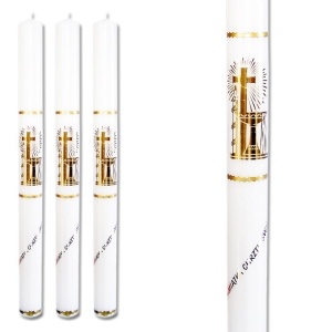 Świeca do Chrztu Świętego, złota 4508