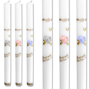 Świeca do Chrztu Świętego, złota 4806